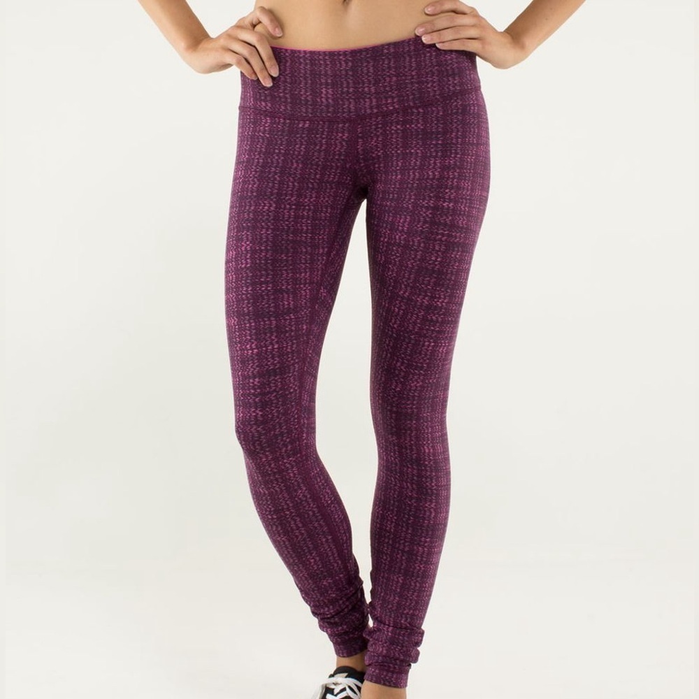 Lululemon Wunder Under Pant Textured in the Ziggy Wee August Glo - Picture 1 of 3